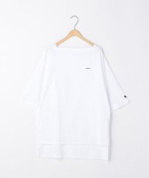 coen(coen)/【1M】ドライビッグシルエットロゴTシャツ/WHITE