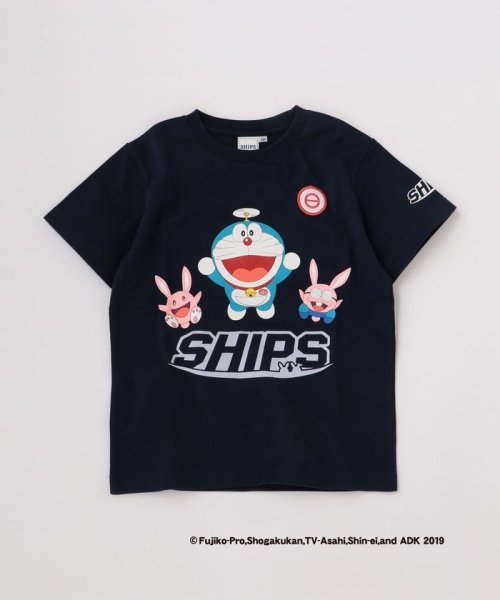 SHIPS KIDS(シップスキッズ)/SHIPS KIDS:【ドラえもん】TEE＜月面探査記＞(80～90cm)/ネイビー