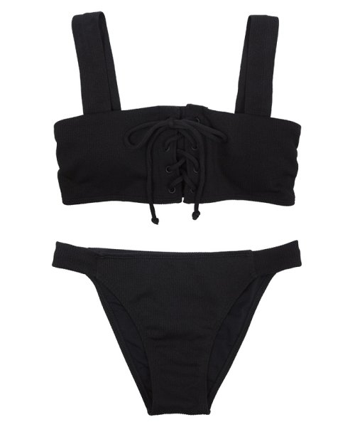 フロントレースアップショートタンキニ 水着 シードレス Sea Dress Magaseek