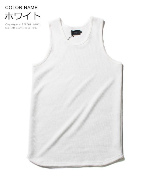 スリック Slick 日本製policottワッフルロングタンクトップ 501897976