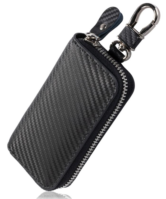 セール Mura キーケース メンズ スマート 本革 カーボンレザー カラピナ付き 6連リング 収納 ムラ Mura Magaseek