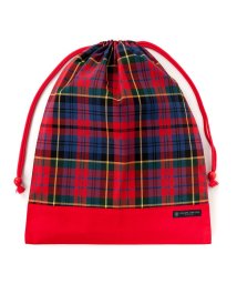 COLORFUL CANDY STYLE/巾着　大　体操服袋　タータンチェック・レッド × オックス・赤/501901187