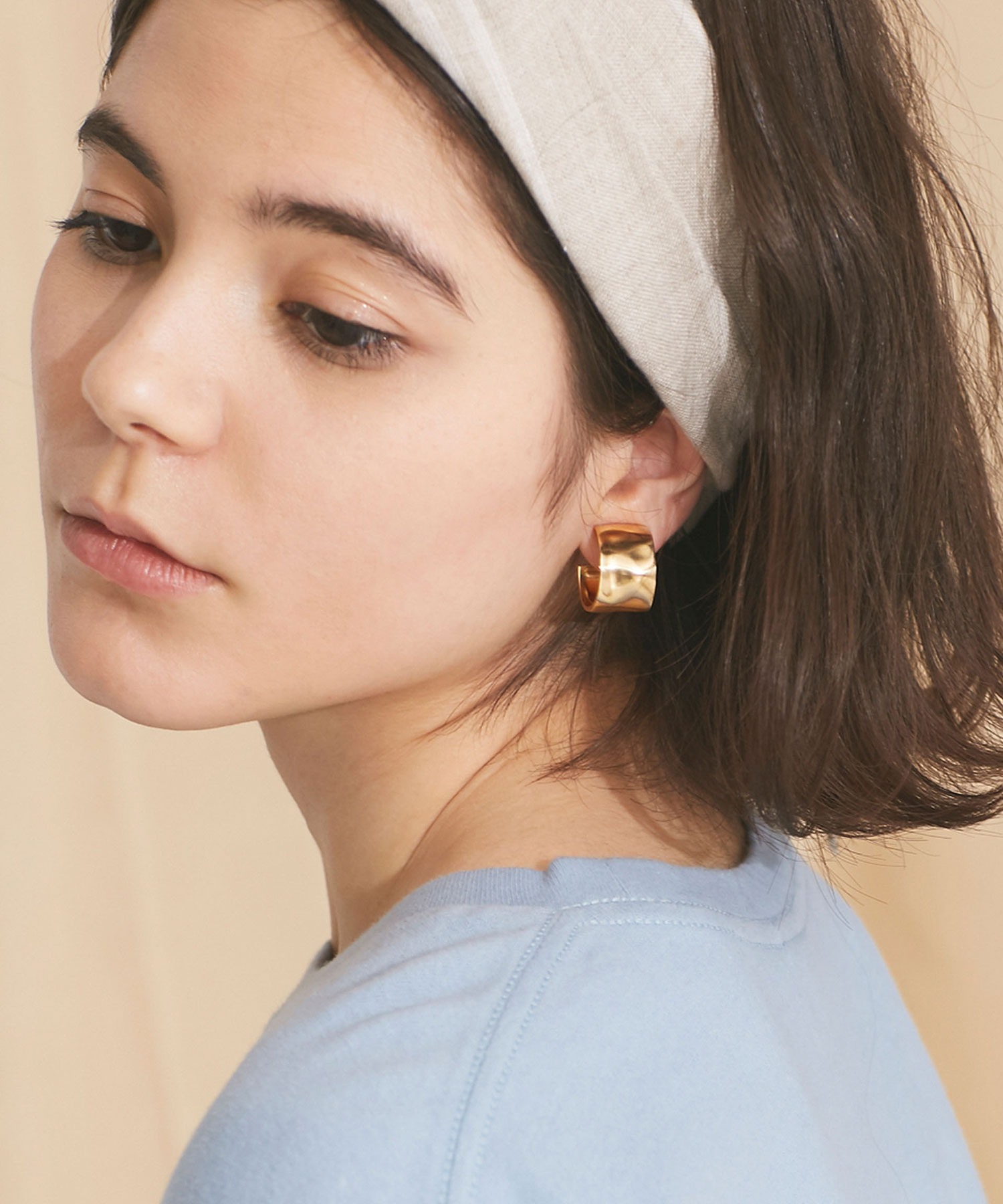 セール Miho Nojiri Nano Universe Atelier St Cat 別注プレートフープイヤリング G ナノ ユニバース Nano Universe Magaseek