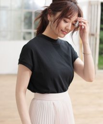 coen(coen)/【WEB限定カラーに新色ブラウン登場】USAコットンハイネックTシャツ/BLACK