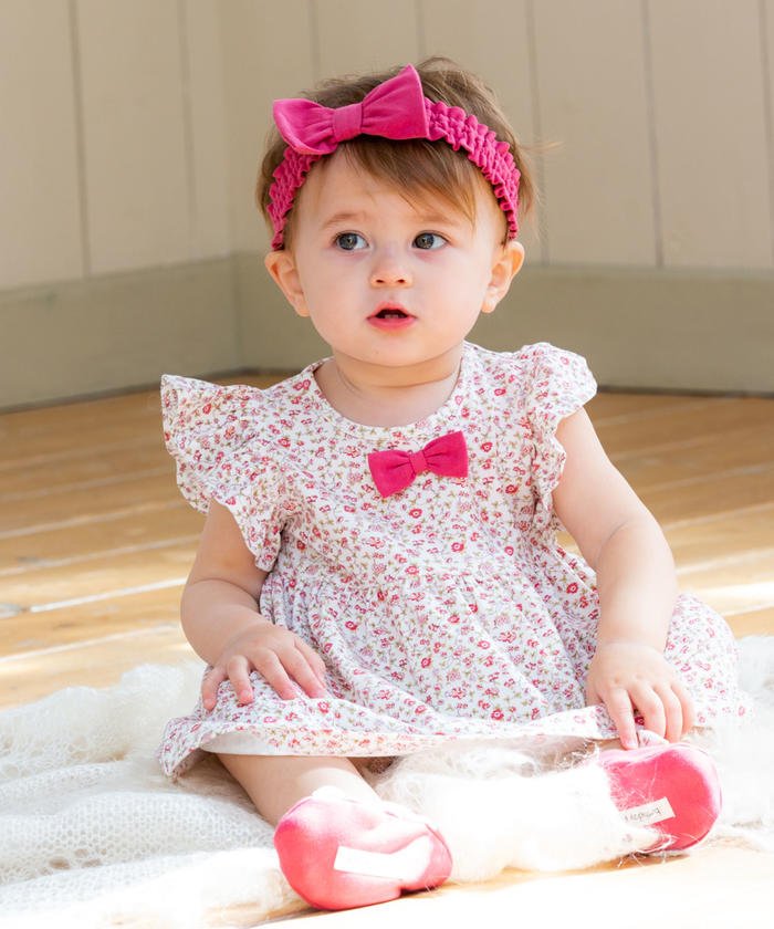 小花柄リボンフリルワンピース 70 90cm バースデーパーティ Birthday Party Magaseek