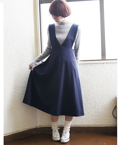 深vネックフレアジャンパースカート アンドイット And It Magaseek