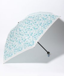 LANVIN en Bleu(umbrella)(ランバンオンブルー（傘）)/折りたたみ傘　軽量　サテンフラワー/ターコイズブルー