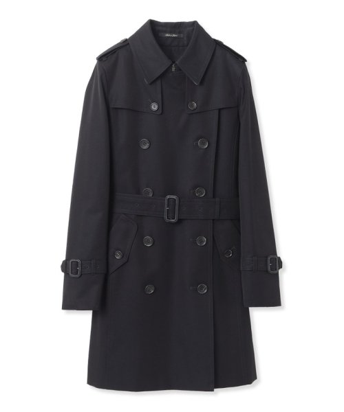 SANYO COAT(サンヨーコート)/★★＜100年コート＞ダブルトレンチショートコート(三陽格子)/ネイビー