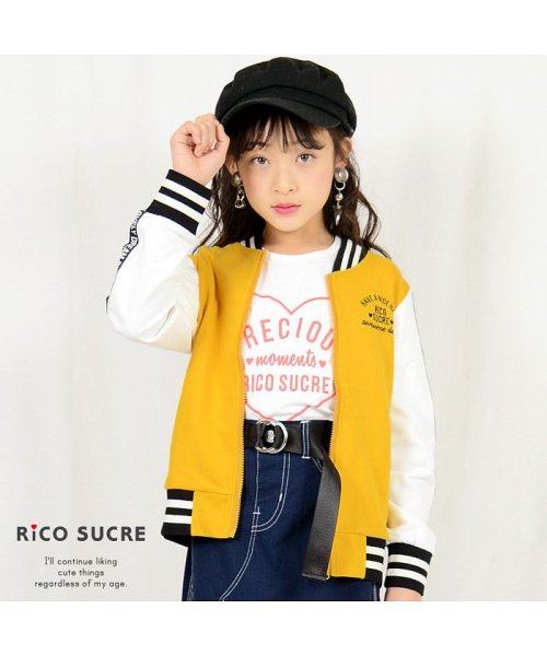 RiCO SUCRE(リコ シュクレ)/袖テープスタジャン/マスタード