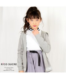 RiCO SUCRE(リコ シュクレ)/ロゴ入りジップパーカー/杢グレー