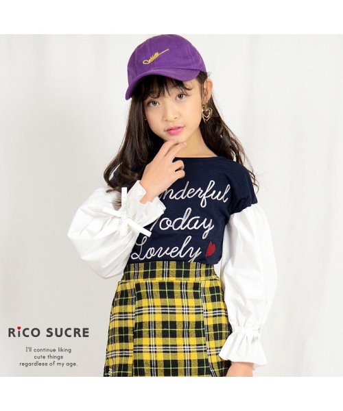 RiCO SUCRE(リコ シュクレ)/キャンディースリーブTシャツ/オフホワイト