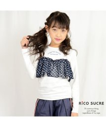 RiCO SUCRE(リコ シュクレ)/シフォンビスチェ風Tシャツ/オフホワイト