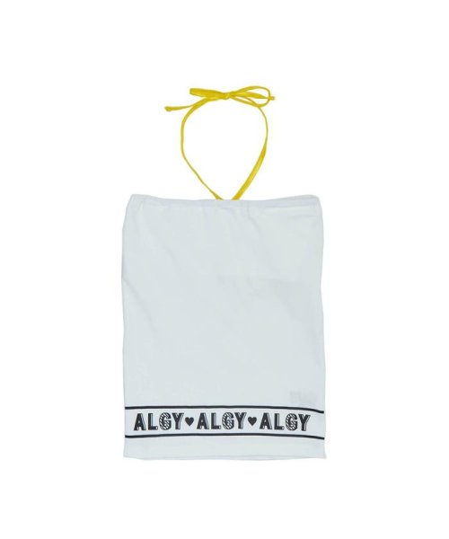 ALGY(アルジー)/裾ロゴパット付きベアトップ/オフホワイト