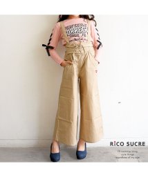 RiCO SUCRE(リコ シュクレ)/ハイウエストワイドパンツ/ベージュ