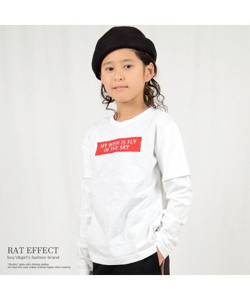 RAT EFFECT(ラット エフェクト)/デザインロゴTシャツ/オフホワイト系2