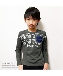 RAT EFFECT(ラット エフェクト)/デザインロゴTシャツ/チャコールグレー