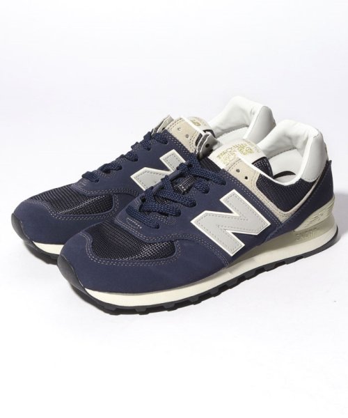 NEW BALANCE ML574VLA 432 NAVY/GREY WIDTH/D(501913624) | ニューバランス(NEW BALANCE)  - MAGASEEK