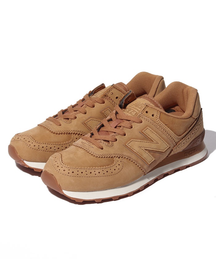 NEW BALANCE ML574LED 225 BROWN WIDTH/D