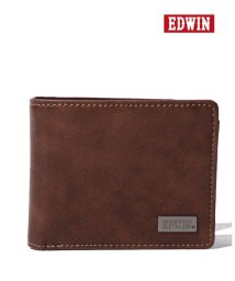 MARUKAWA(マルカワ)/【EDWIN】エドウィン ダークメタルプレート 二つ折り財布 メンズ 2つ折り 財布 サイフ コンパクト/ダークブラウン