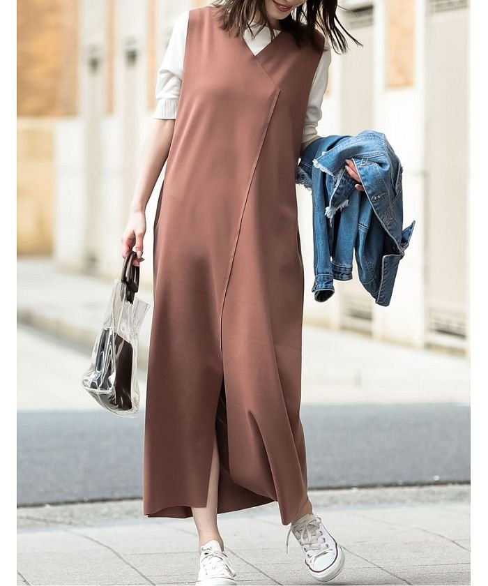 ノースリーブフロントスリットワンピース リエディ Re Edit Magaseek