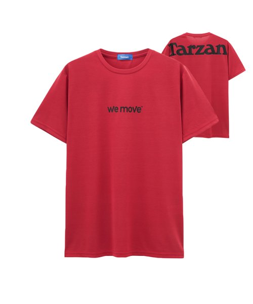 MAC HOUSE(men)(マックハウス（メンズ）)/TARZAN ターザン ドライ プリントTシャツ 391141MH/レッド