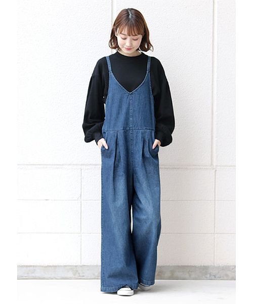 大人可愛いリボンの魅力 デニムキャミサロペット サロペット デニム オーバーオール パンツ ワイドパンツ レディースワンピースオールインワン Happy急便 By Verita Jp Happy Exp Magaseek