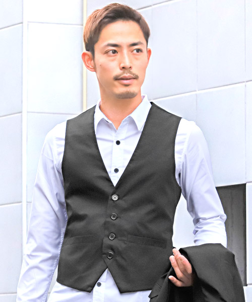 ベスト・ジレ(ブラック・黒色)のメンズファッション通販 - MAGASEEK