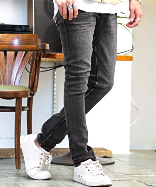 セール カットデニムストレッチデニムパンツ デニム パンツ メンズ カットデニム スウェットデニム ジーンズ Bitter ビター系 ラグスタイル Luxstyle Magaseek