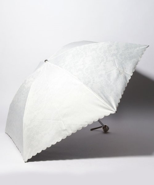 LANVIN Collection(umbrella)(ランバンコレクション（傘）)/LANVIN COLLECTION 晴雨兼用傘 ミニ傘 【軽量】 ジャガード スカラ刺繍 レース/オフホワイト