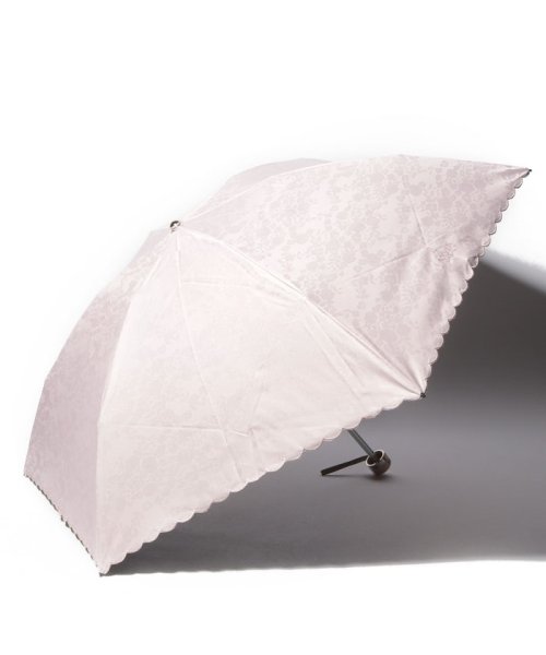 LANVIN Collection(umbrella)(ランバンコレクション（傘）)/LANVIN COLLECTION 晴雨兼用傘 ミニ傘 【軽量】 ジャガード スカラ刺繍 レース/ピンク