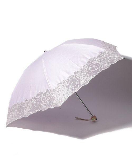 LANVIN Collection(umbrella)(ランバンコレクション（傘）)/LANVIN COLLECTION 晴雨兼用傘 ミニ傘 オーガンジー刺繍/ライトパープル