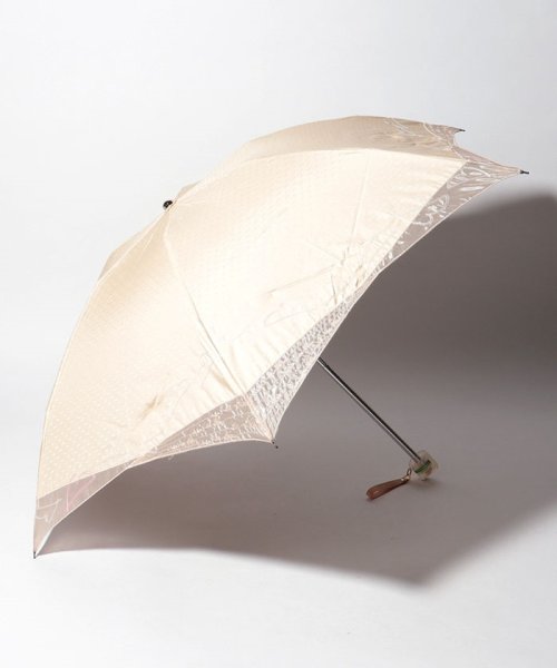 LANVIN en Bleu(umbrella)(ランバンオンブルー（傘）)/晴雨兼用折りたたみ日傘　オーガンジーハート/ベージュ