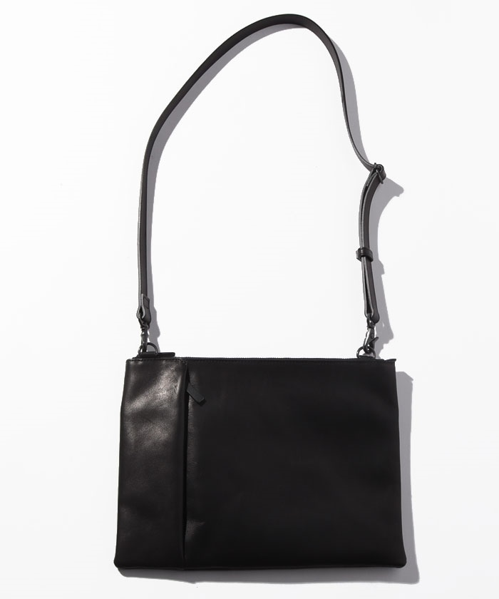 Leather shoulder bag 'grande poche' sacoche(501937045