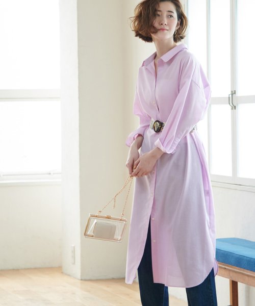 セール フレンチリネン混シャツワンピース ロペピクニック Rope Picnic Magaseek