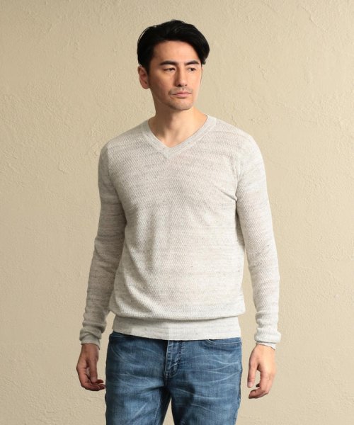 リネンハニカム Vネックニット メンズファッション 阪急百貨店公式通販 阪急 Men S Online Store