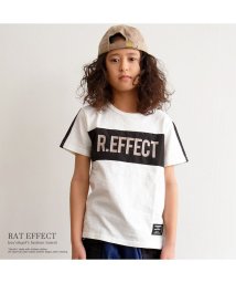 RAT EFFECT(ラット エフェクト)/リフレクタープリントナイロン切替Tシャツ/オフホワイト