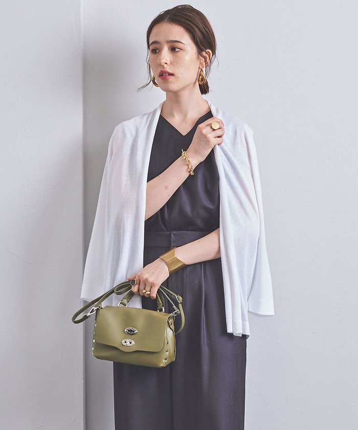 UNITED ARROWS ハイツイストコットン ノーボタン カーディガン