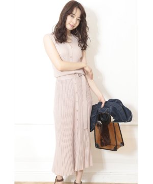 Jusglitty ジャスグリッティー フロント釦柄編みニットワンピース Magaseek マガシーク ファッション通販商品紹介ブログ