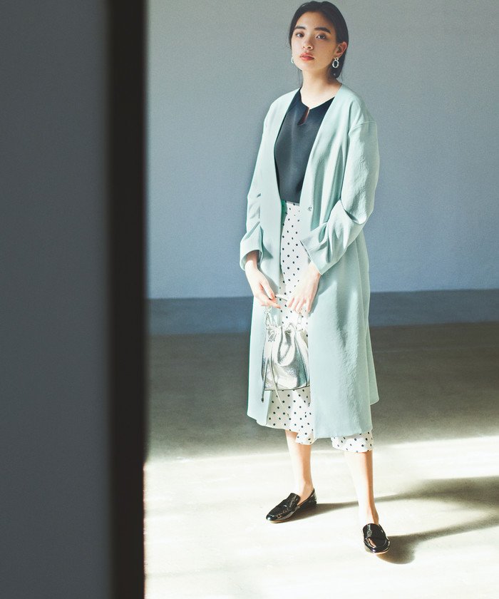 セール Emmel Refines Fc トリコチンノーカラーコート スプリングコート エメル リファインズ Emmel Refines Magaseek