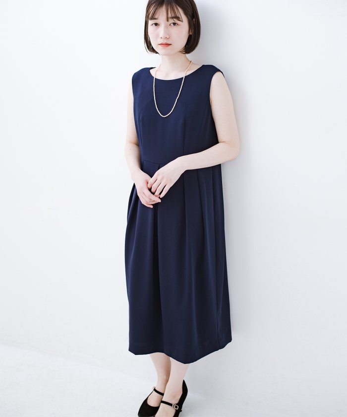 セール 結婚式や二次会にも便利 きれいなノースリーブワンピース ハコ Haco Magaseek