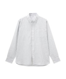 MAC HOUSE(men)(マックハウス（メンズ）)/Free Nature Linen ボタンダウンシャツ 391101MH/ホワイト