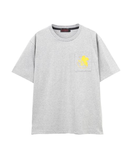 MAC HOUSE(men)(マックハウス（メンズ）)/LOVE－T EVANGELION エヴァンゲリオン ルーズポケットTシャツ 932044MH/グレー