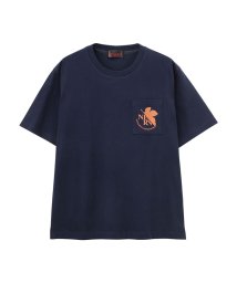 MAC HOUSE(men)(マックハウス（メンズ）)/LOVE－T EVANGELION エヴァンゲリオン ルーズポケットTシャツ 932044MH/ネイビー