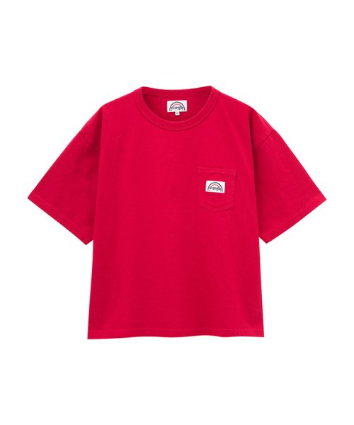 MAC HOUSE(women)(マックハウス（レディース）)/WRANGLER ポケット半袖Tシャツ WT5069－109/レッド