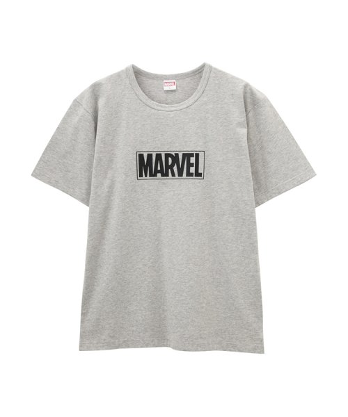 MAC HOUSE(men)(マックハウス（メンズ）)/LOVE－T MARVEL ボックスロゴTシャツ 932040MH/グレー