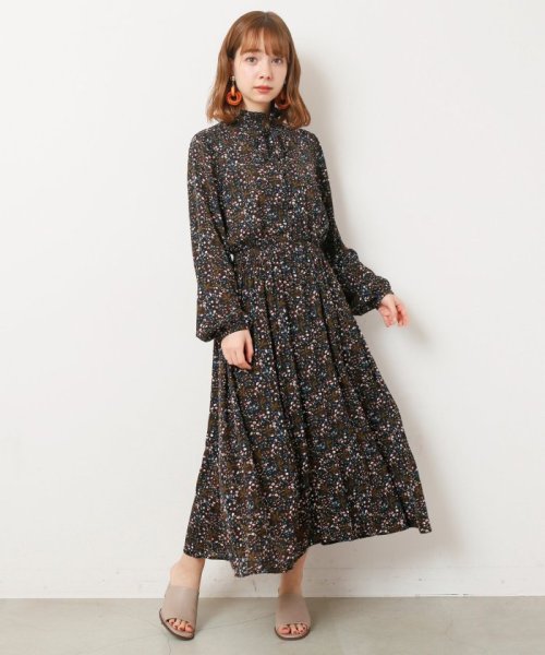 セール 花柄シャーリングロングワンピース レイカズン Ray Cassin Magaseek