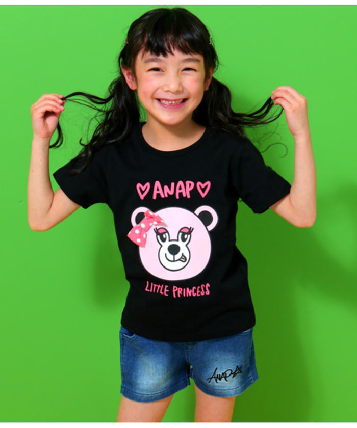 リップちゃんドットリボン付きTシャツ(501961722) | アナップキッズ(ANAP KIDS) - MAGASEEK