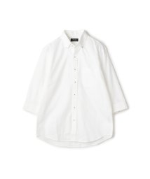 Men's Bigi(メンズビギ)/ボタニカルジャガードシャツ 7 分袖/リネン混/ホワイト