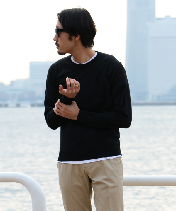 【JOHN SMEDLEY(ジョンスメドレー)】別注　クルーネックニット セレクト