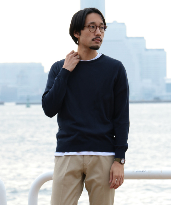 【JOHN SMEDLEY(ジョンスメドレー)】別注　クルーネックニット セレクト